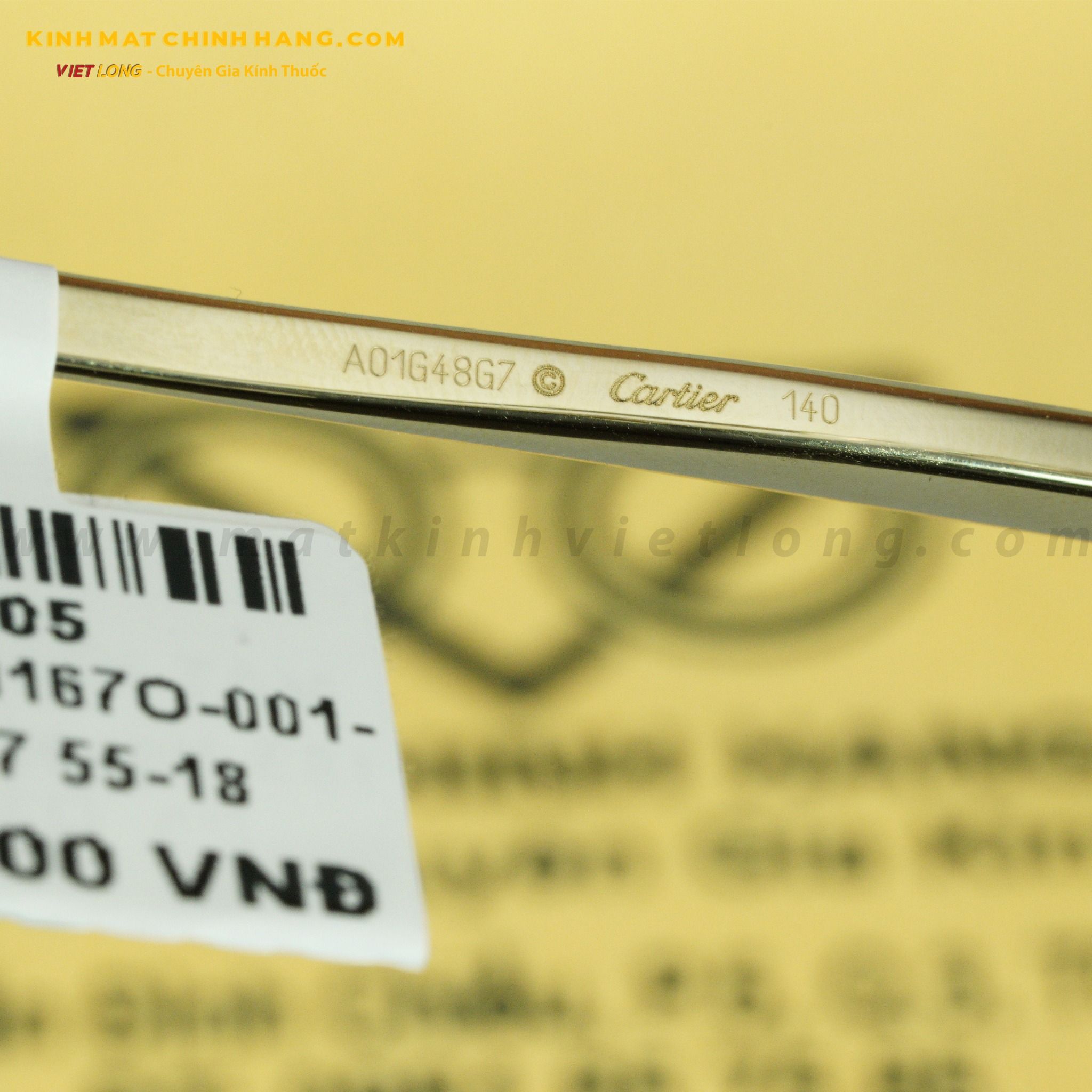 GỌNG KÍNH CARTIER CT0167O-001-A01G48G7 55-18
