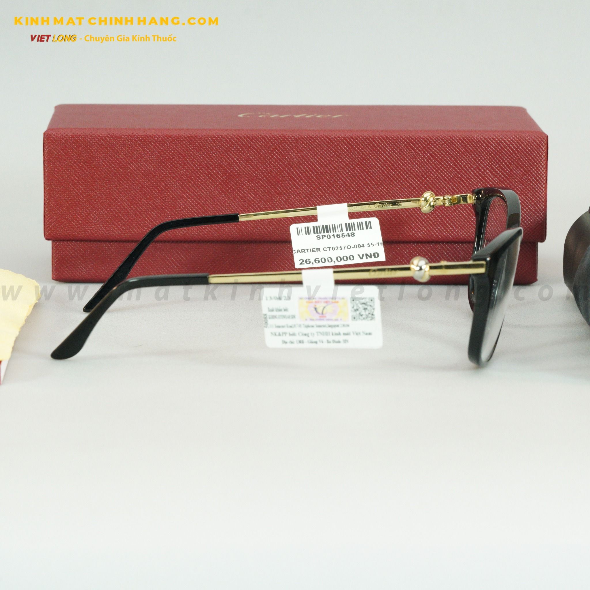 GỌNG KÍNH CARTIER CT0257O-004 55-16