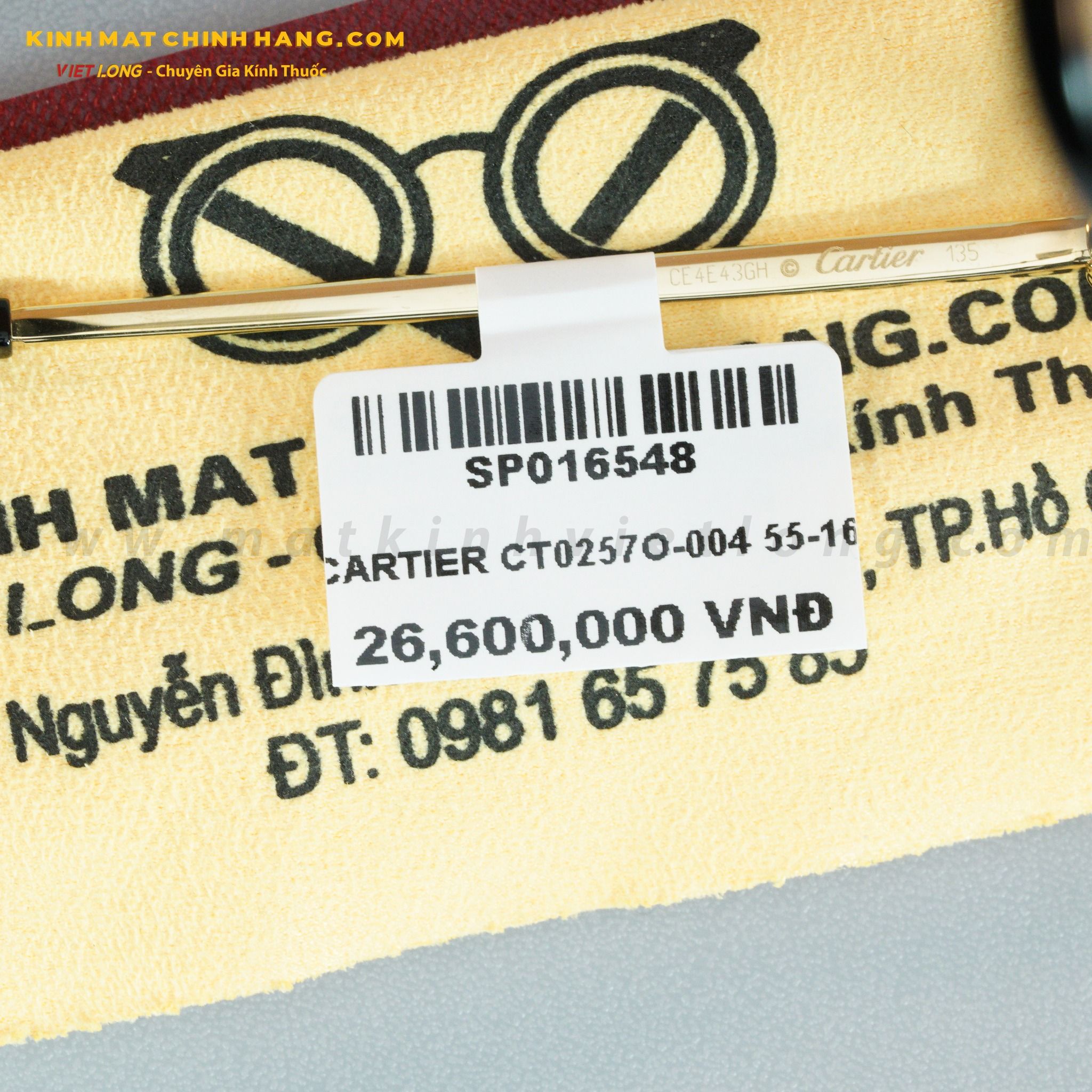 GỌNG KÍNH CARTIER CT0257O-004 55-16