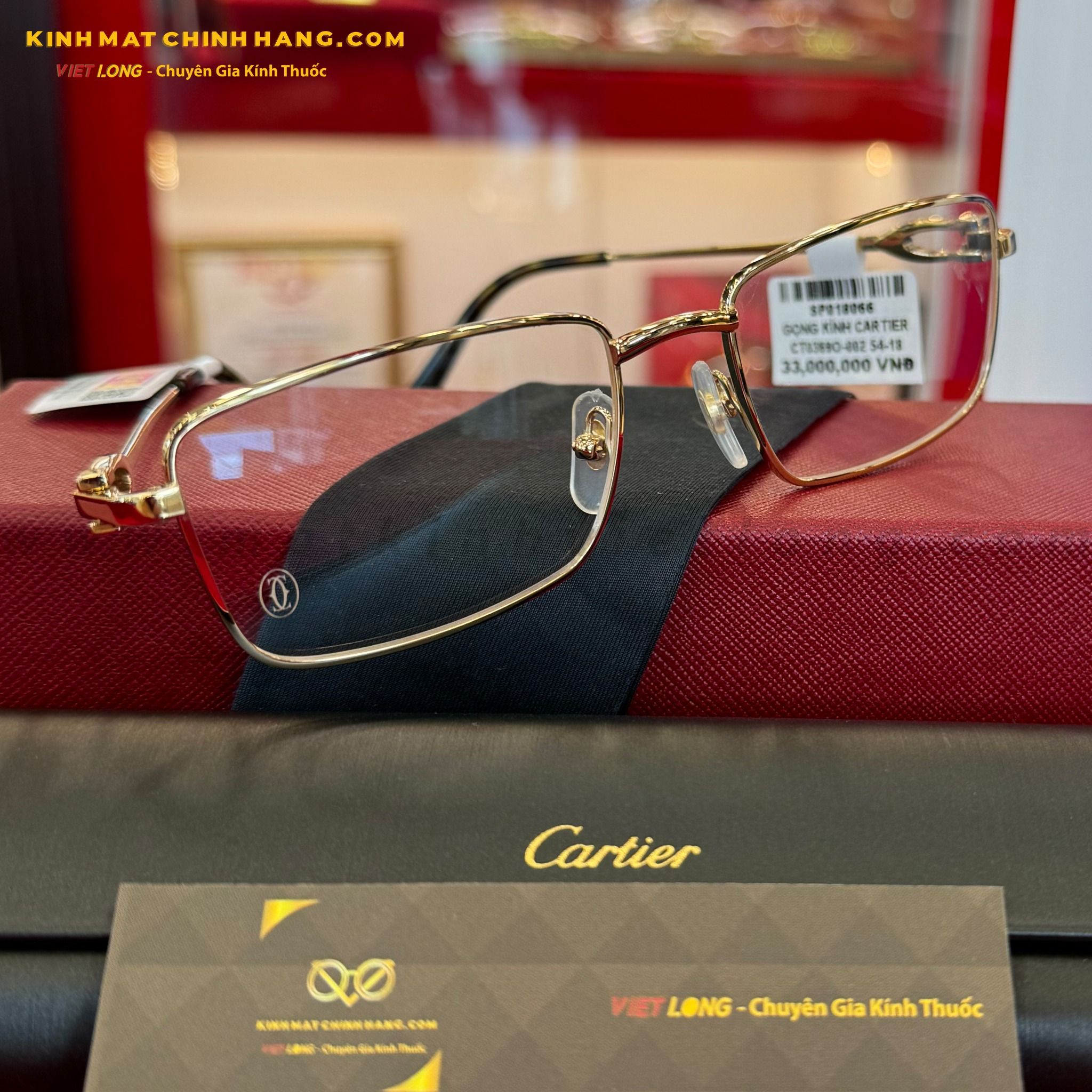  GỌNG KÍNH CARTIER CT0369O-002 54-18 