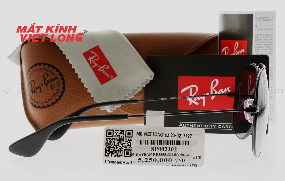  KÍNH MÁT RAYBAN RB3558-002/8G 58-14 