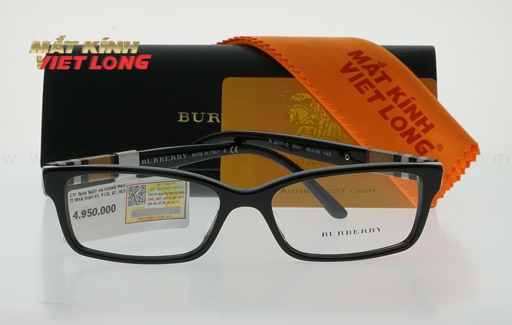  GỌNG KÍNH BURBERRY B2207D-3001 55-16 