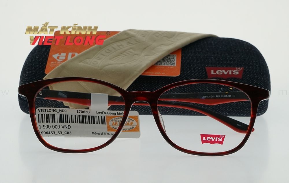  GỌNG KÍNH LEVIS LS06453-C03 RED 53-17 