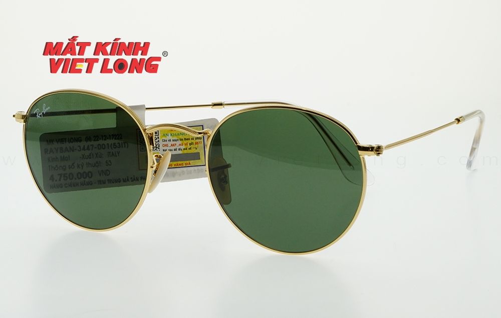  KÍNH MÁT RAYBAN RB3447-001 53-21 