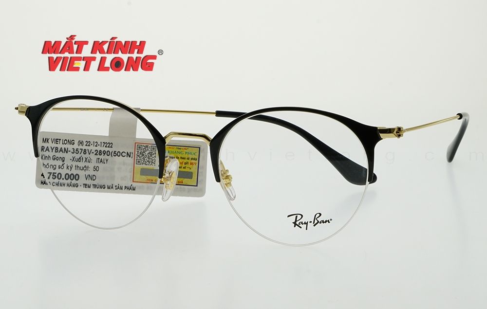  GỌNG KÍNH RAYBAN RB3578V-2890 50-22 