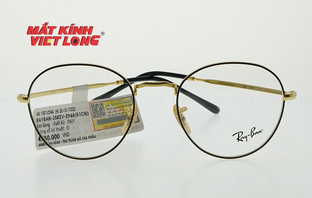  GỌNG KÍNH RAYBAN RB3582V-2946 51-20 