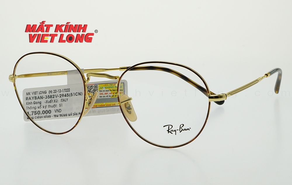  GỌNG KÍNH RAYBAN RB3582V-2945 51-20 