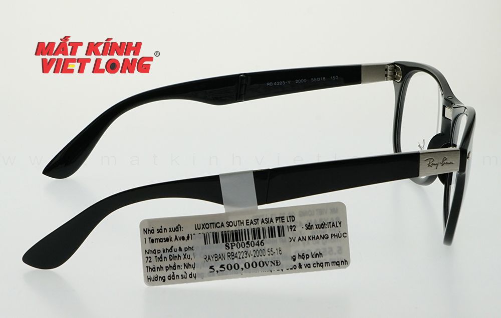  GỌNG KÍNH RAYBAN RB4223V-2000 55-18 