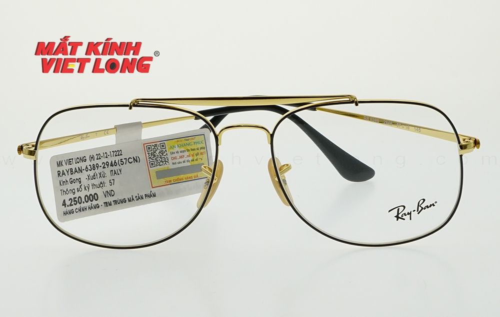  GỌNG KÍNH RAYBAN RB6389-2946 57-16 