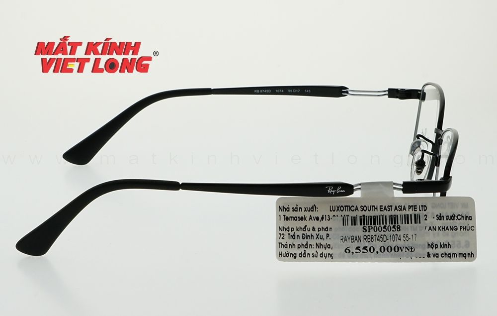  GỌNG KÍNH RAYBAN RB8745D-1074 55-17 