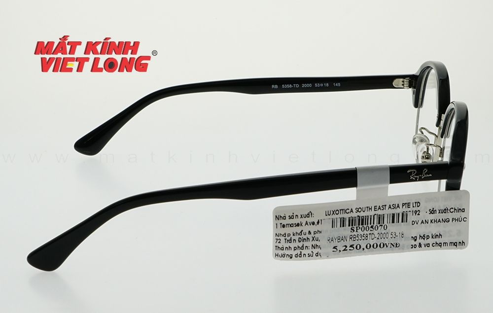  GỌNG KÍNH RAYBAN RB5358TD-2000 53-18 