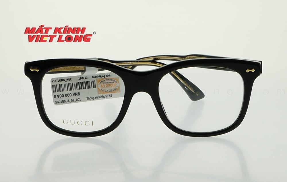  GỌNG KÍNH GUCCI GG0186OA-001 52-19 