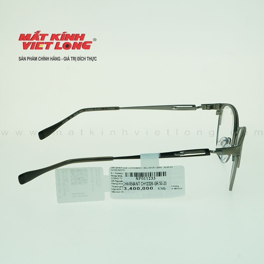 GỌNG KÍNH CHARMANT CH12326-GR 50-20