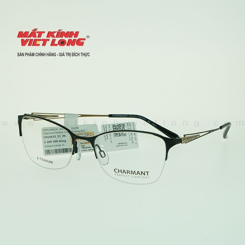 GỌNG KÍNH CHARMANT CH10623-BK 53-18