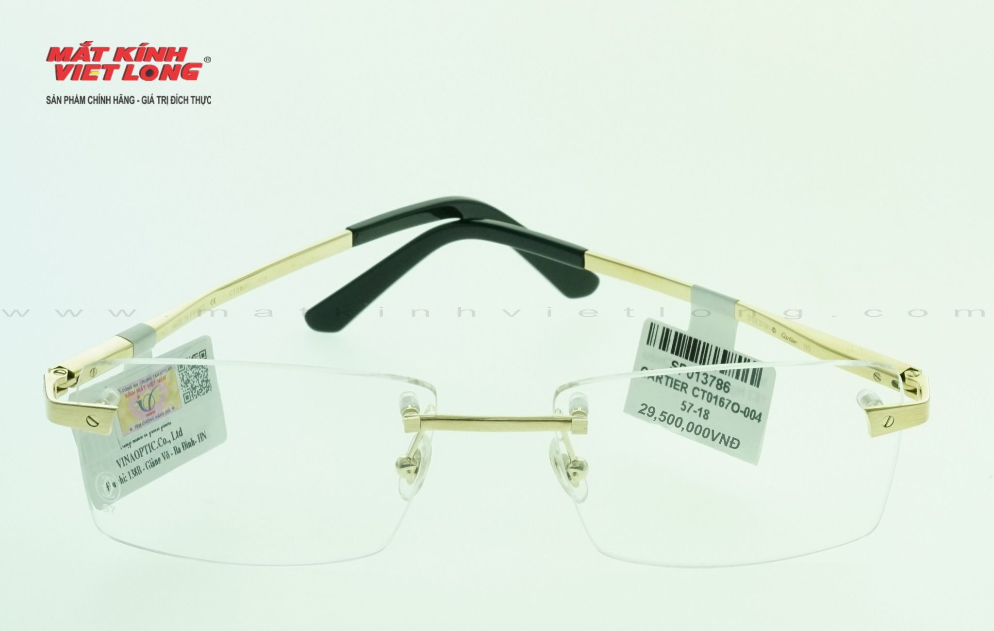  GỌNG KÍNH CARTIER CT0167O-004 57-18 