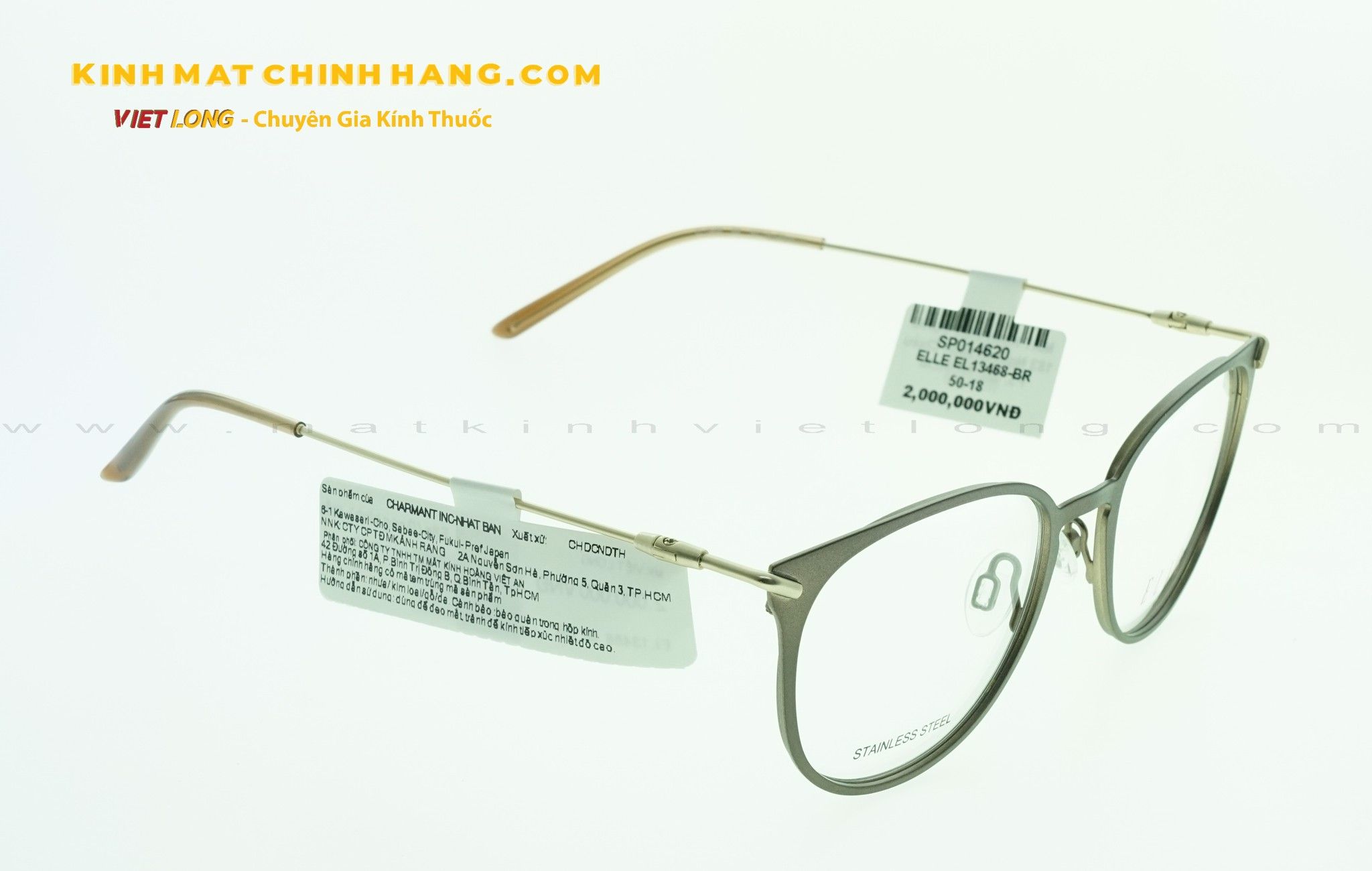  GỌNG KÍNH ELLE EL13468-BR 50-18 