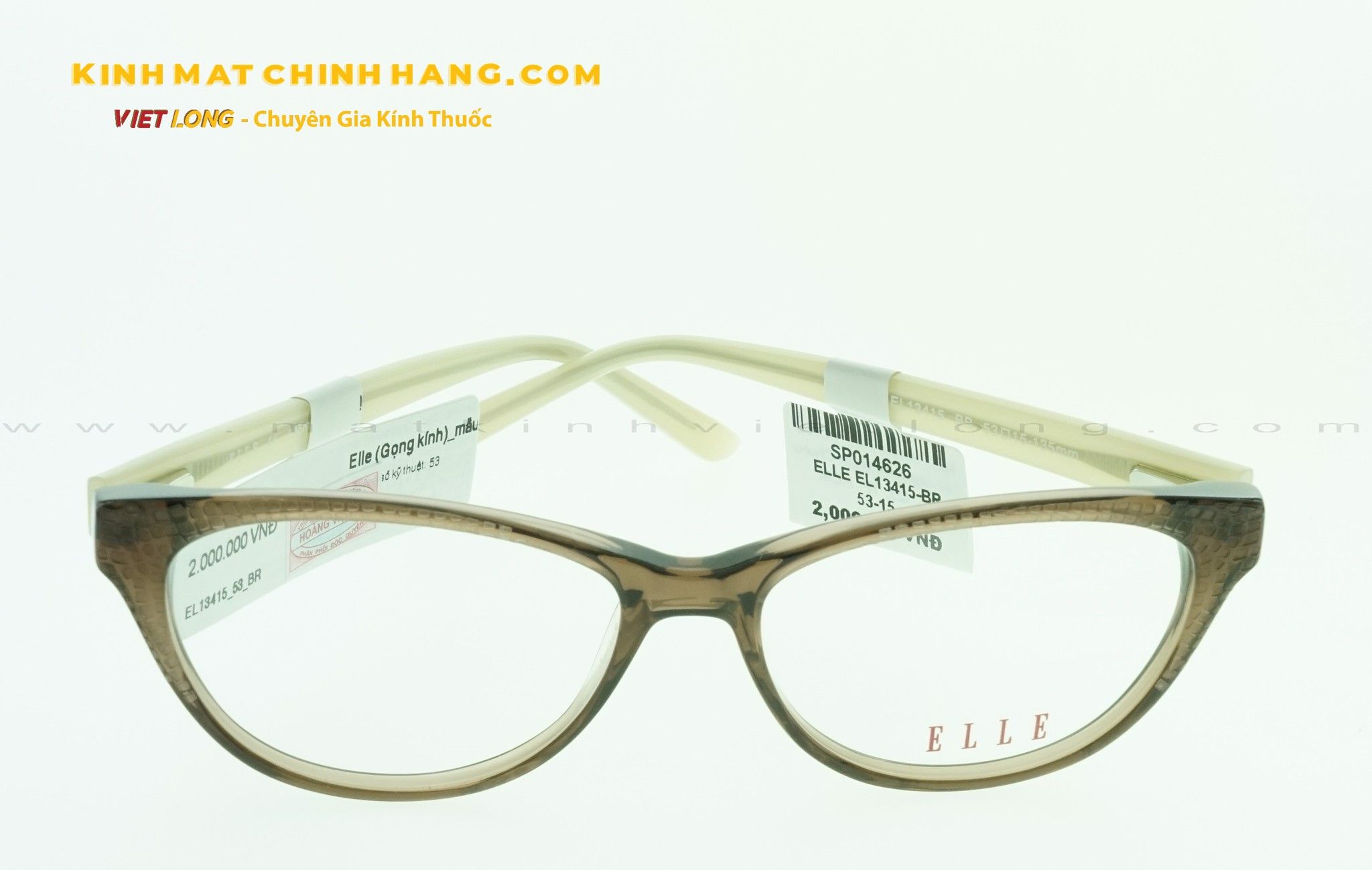  GỌNG KÍNH ELLE EL13415-BR 53-15 