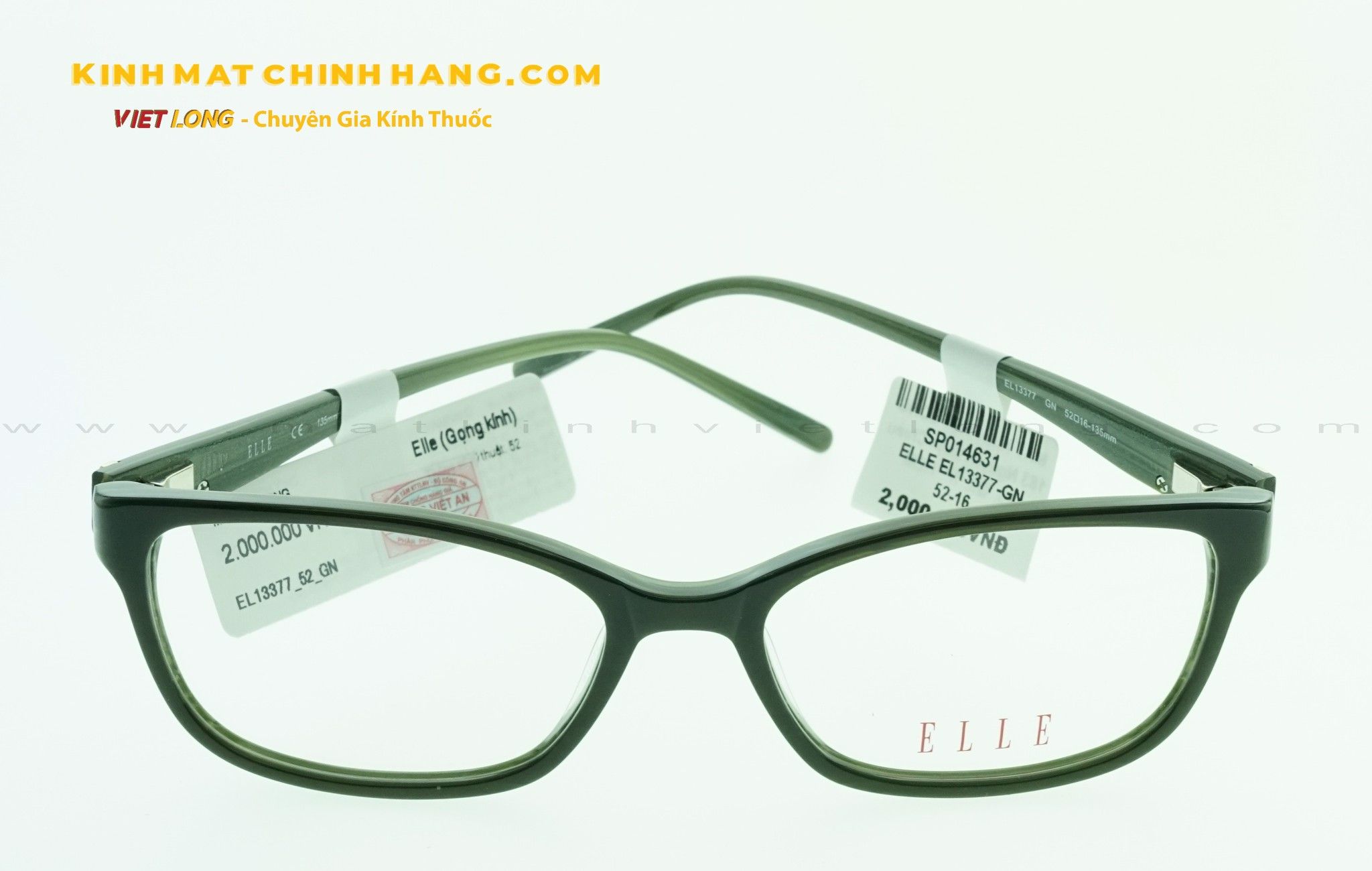  GỌNG KÍNH ELLE EL13377-GN 52-16 