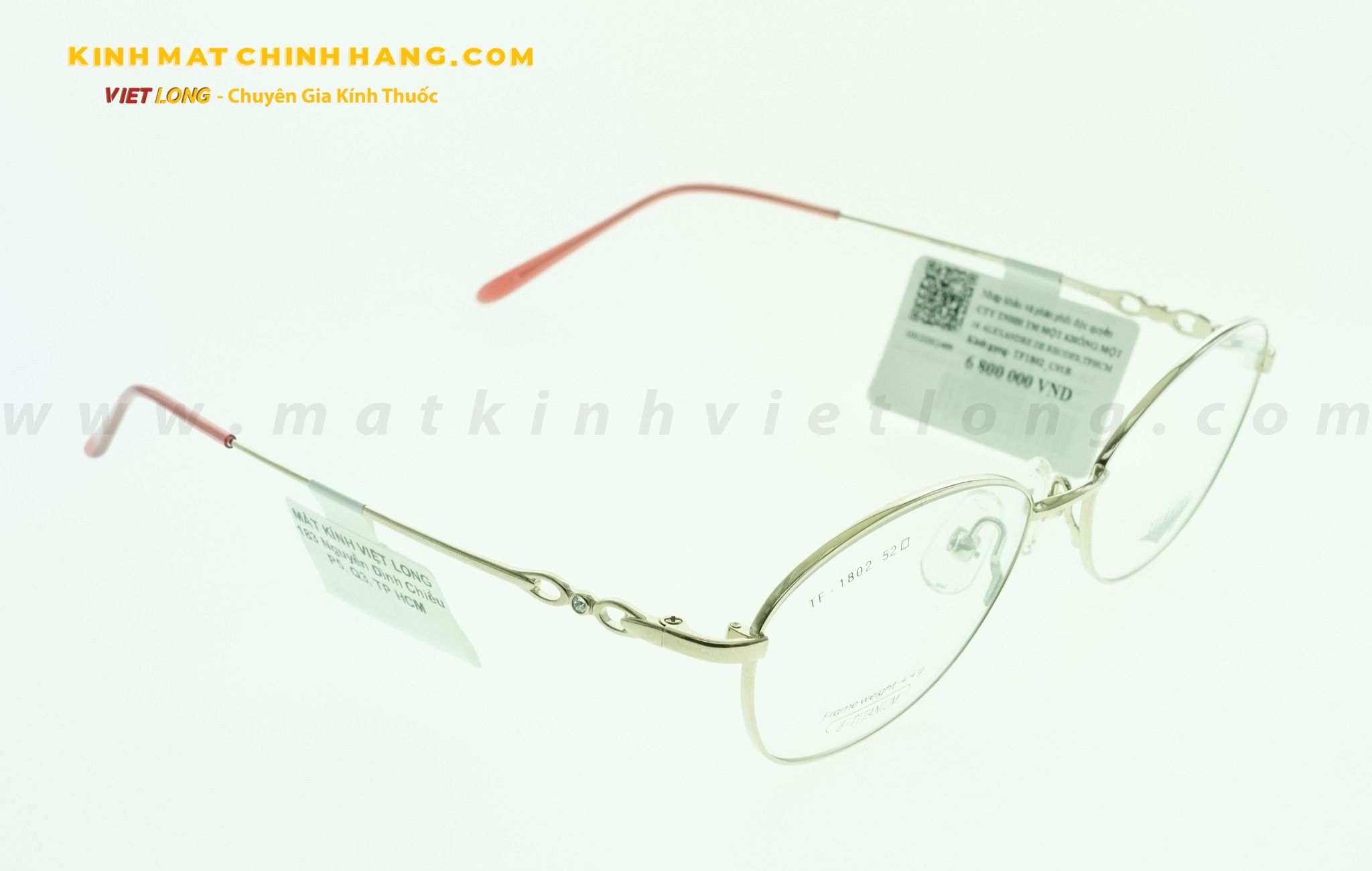  GỌNG KÍNH TITANTEC TF1802-C01B 52-16 