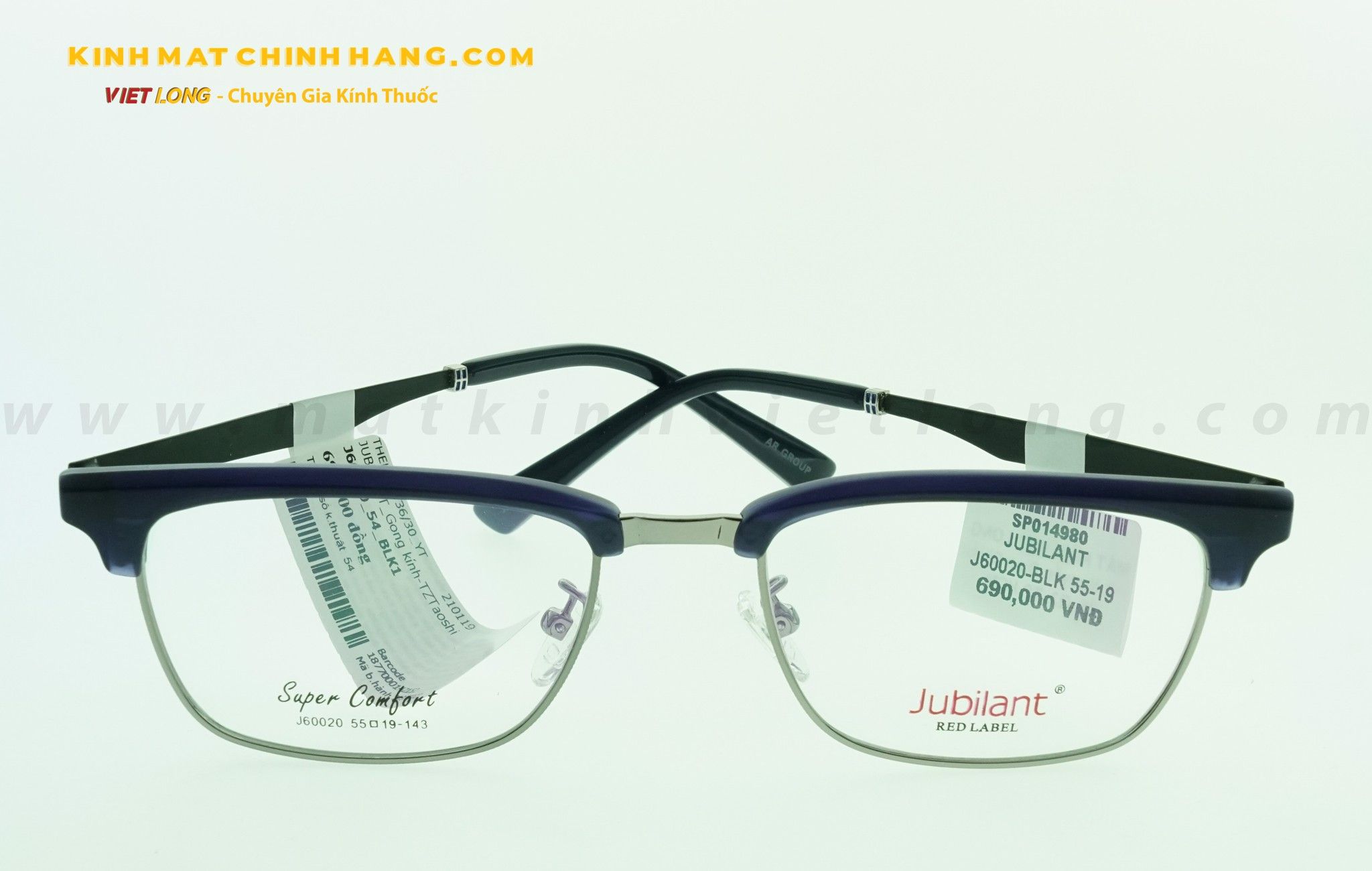  GỌNG KÍNH JUBILANT J60020-BLK 55-19 