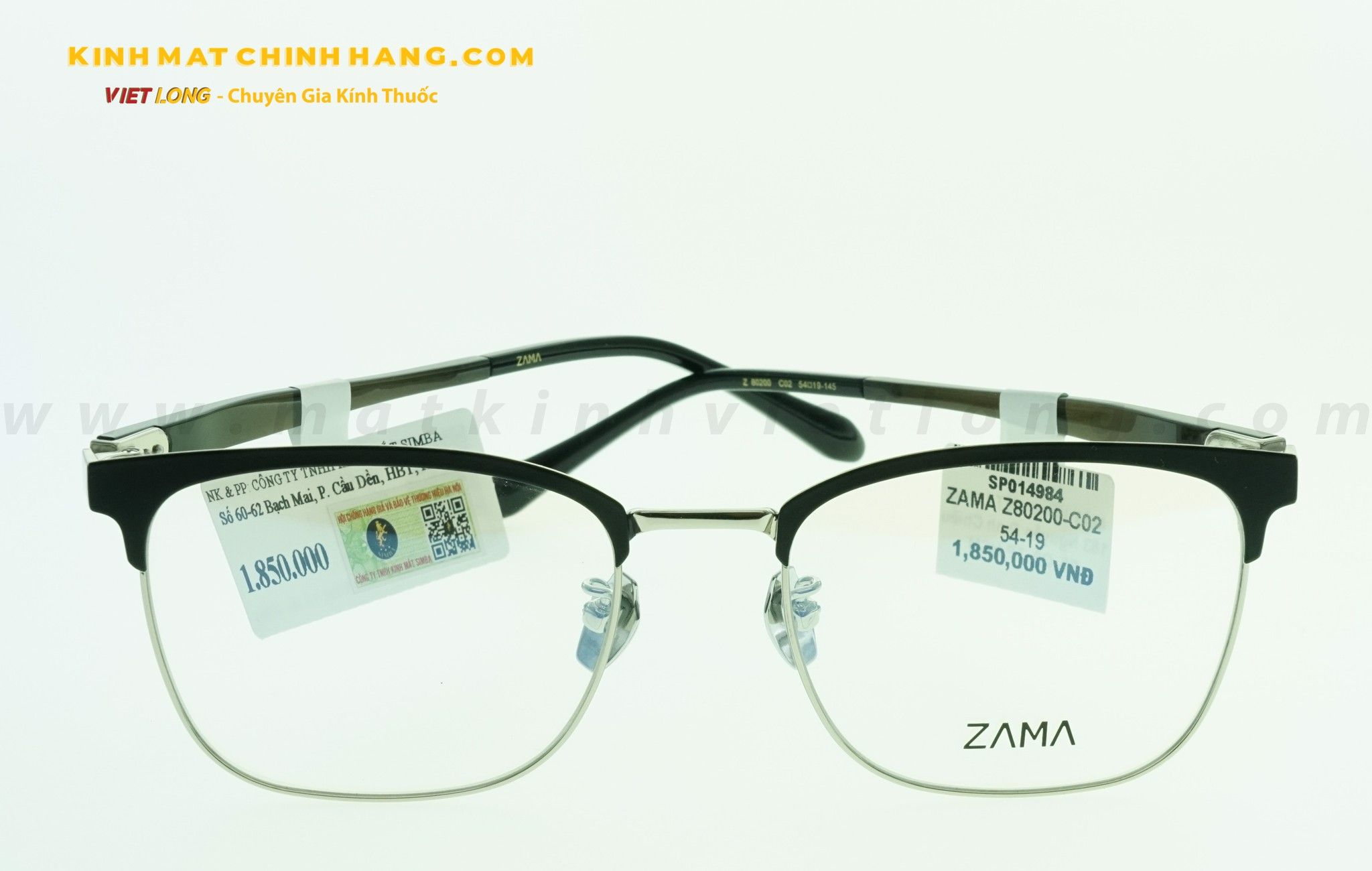  GỌNG KÍNH ZAMA Z80200-C02 54-19 