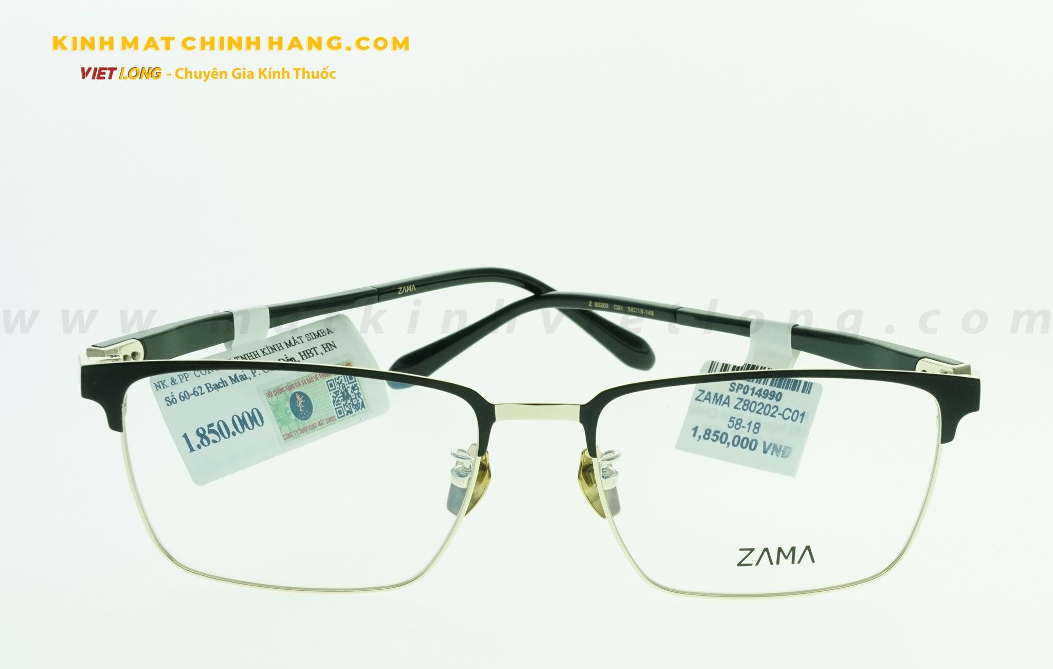  GỌNG KÍNH ZAMA Z80202-C01 58-18 