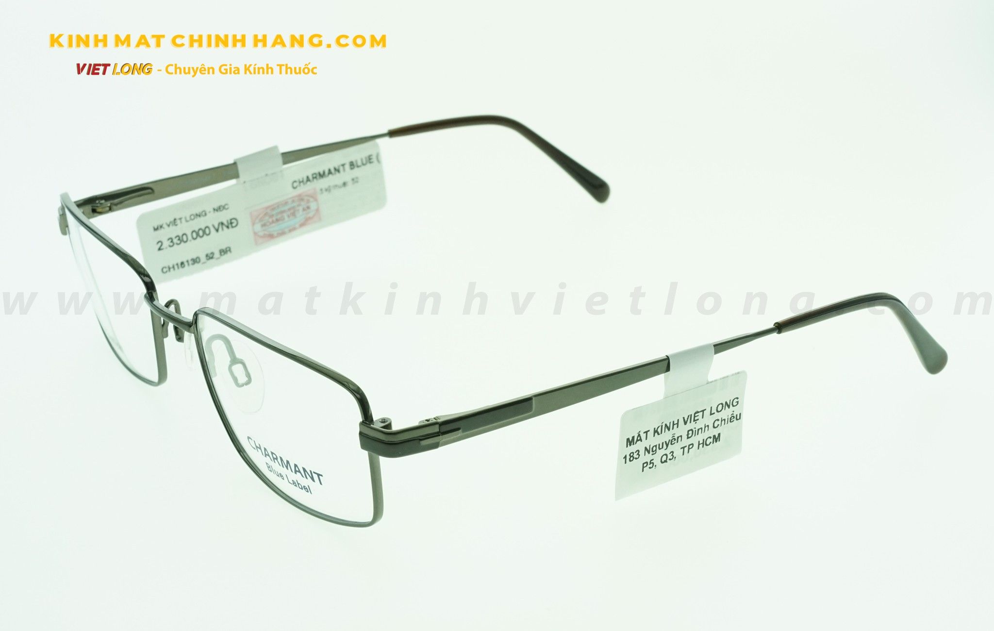  GỌNG KÍNH CHARMANT CH16130-BR 52-18 