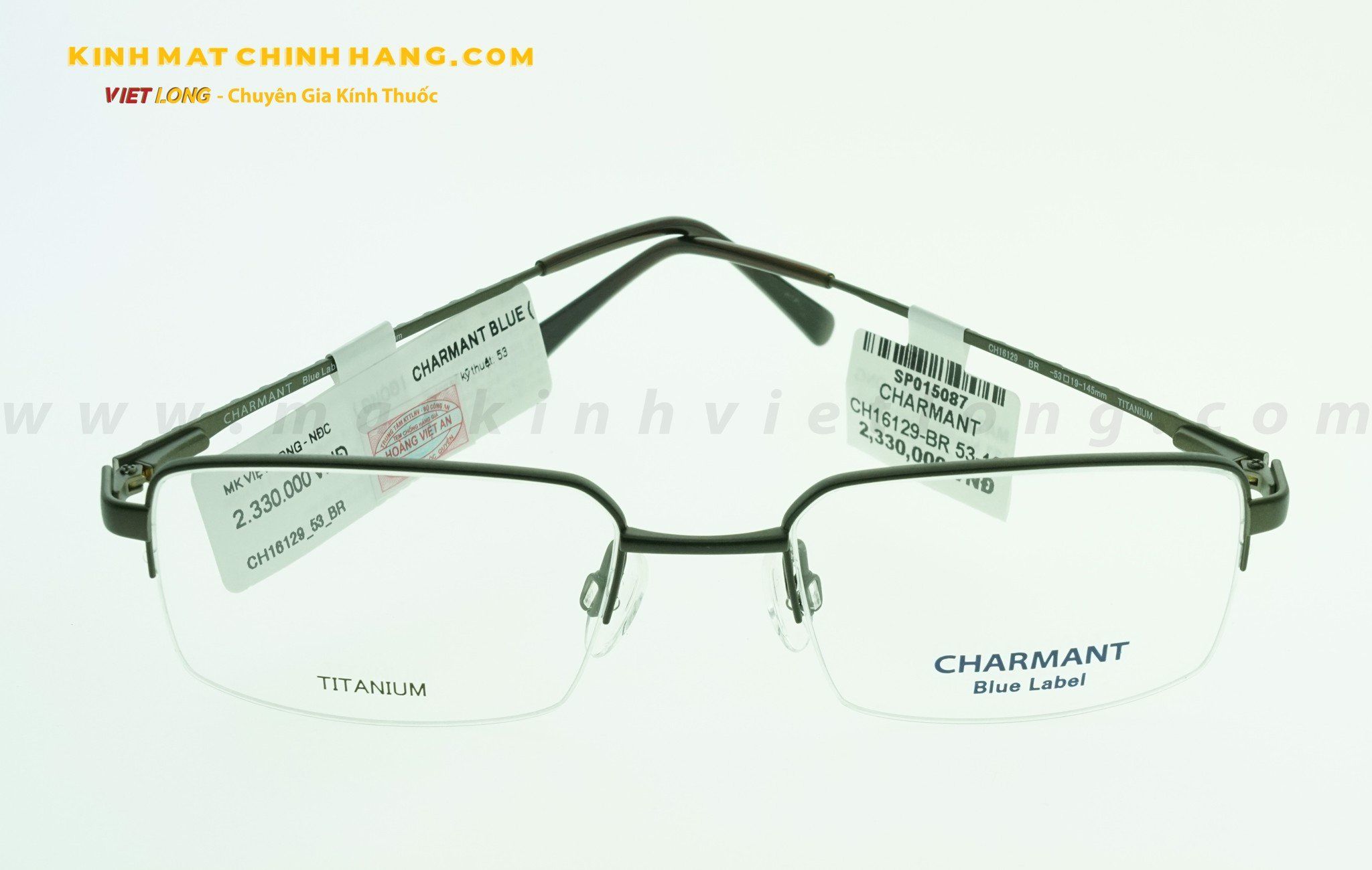  GỌNG KÍNH CHARMANT CH16129-BR 53-19 