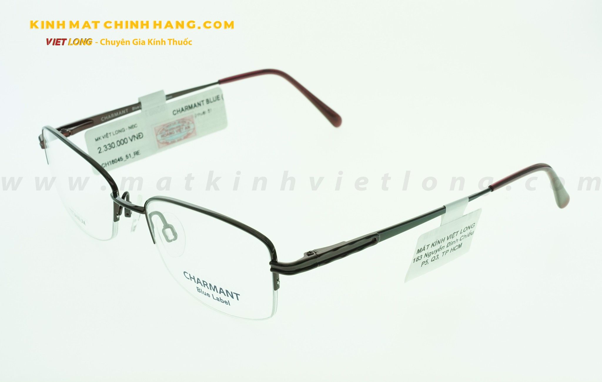  GỌNG KÍNH CHARMANT CH16045-RE 51-18 