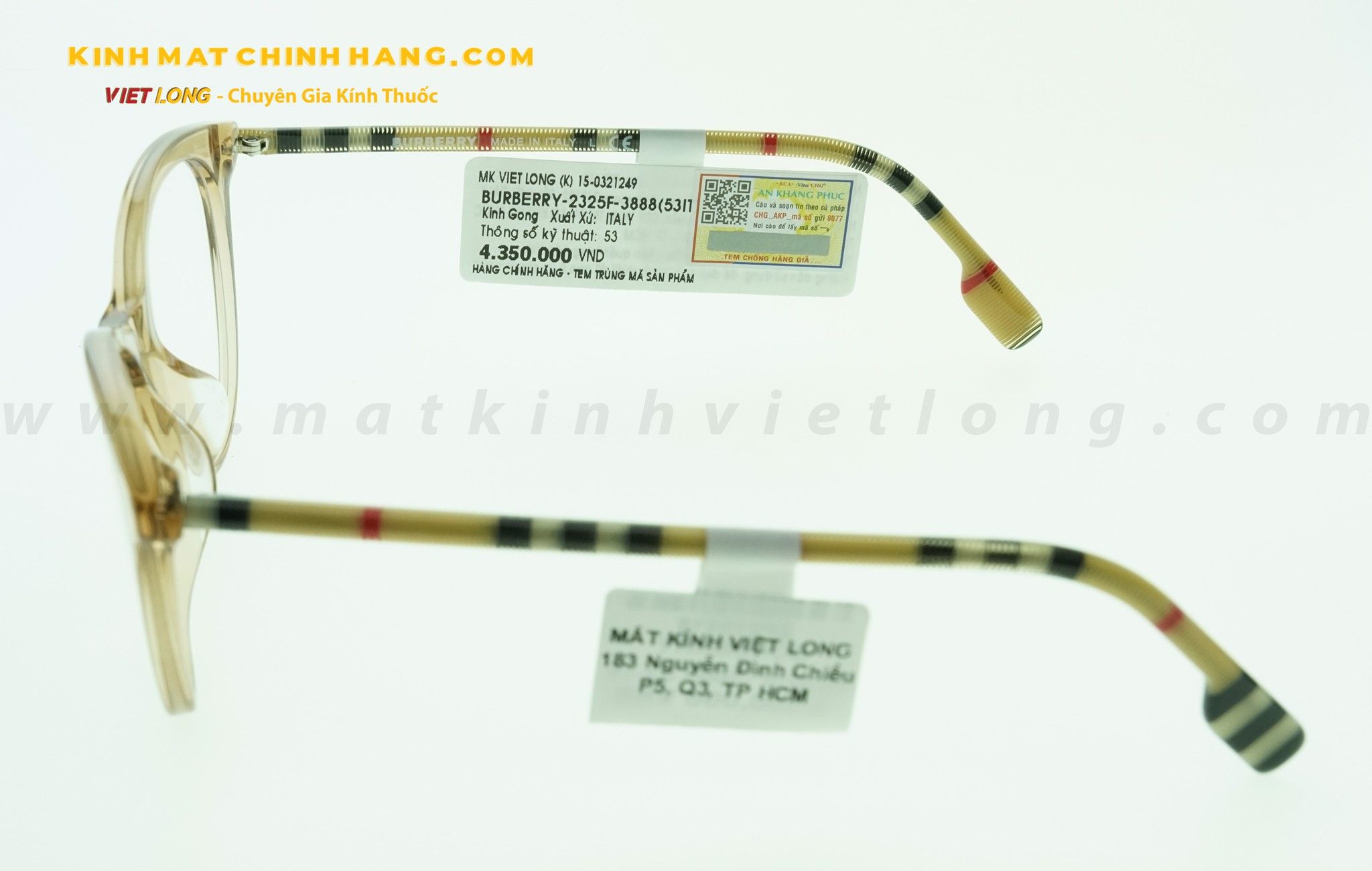  GỌNG KÍNH BURBERRY B2325F-3888 53-16 