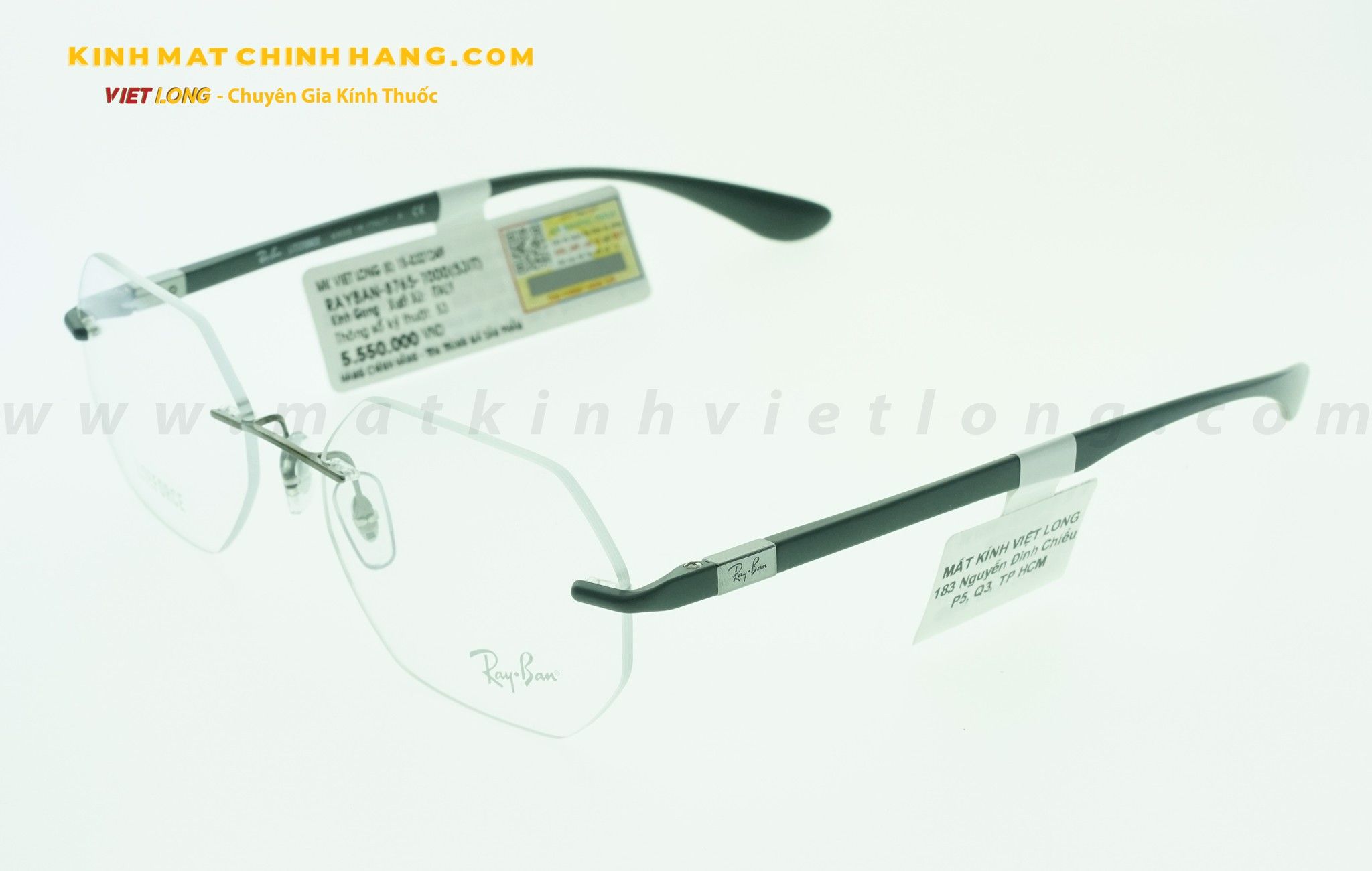  GỌNG KÍNH RAYBAN RB8765-1000 53-17 