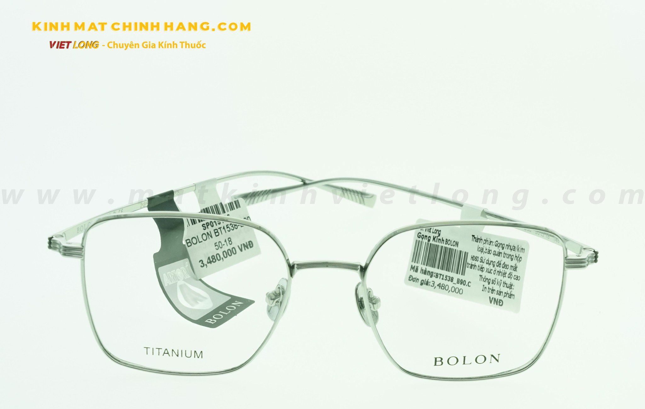  GỌNG KÍNH BOLON BT1538-B30 50-18 