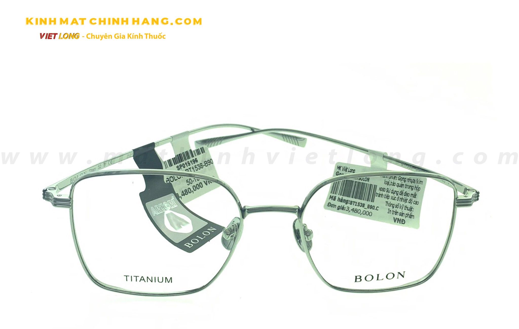  GỌNG KÍNH BOLON BT1538-B90 50-18 