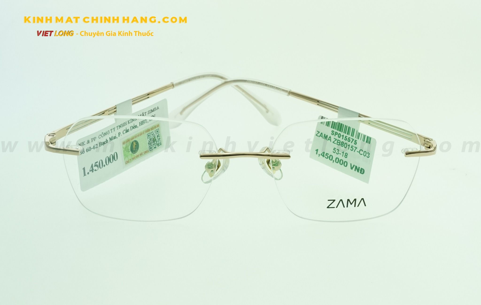  GỌNG KÍNH ZAMA ZB80157-C03 53-18 