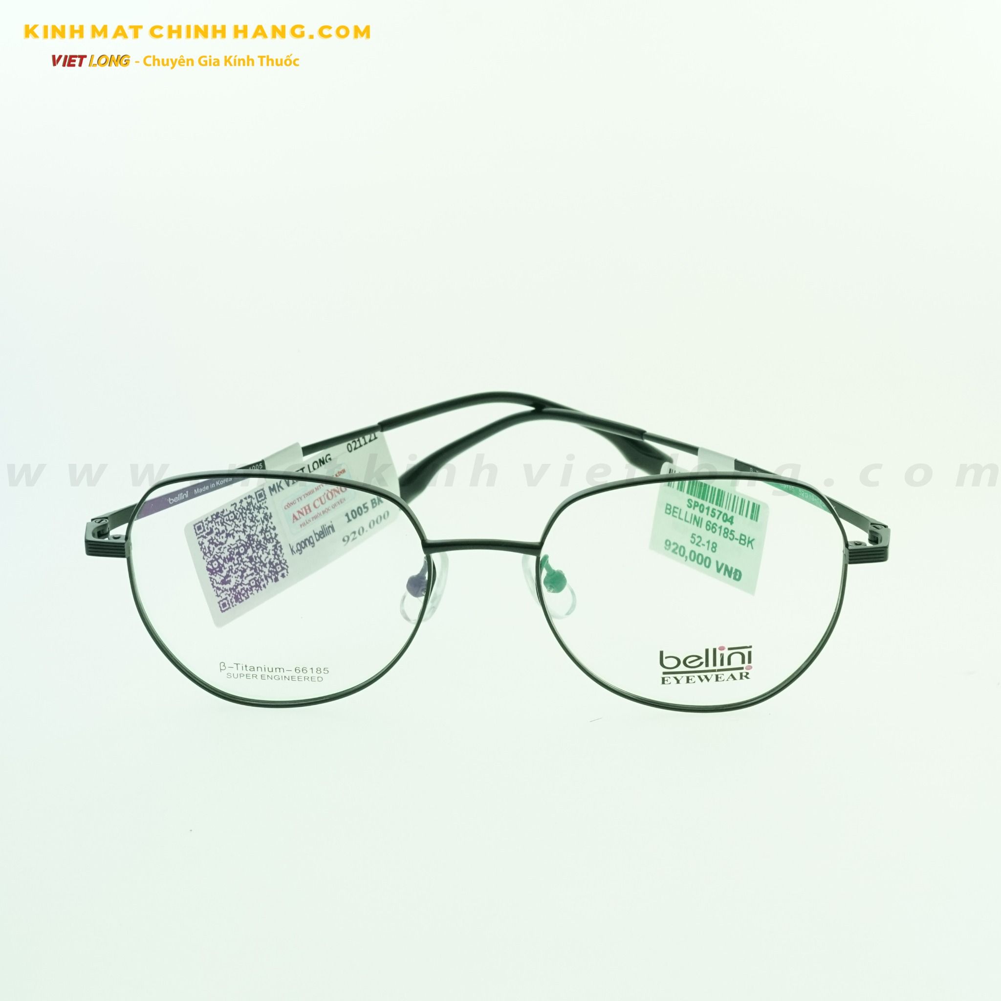 GỌNG KÍNH BELLINI 66185-BK 52-18