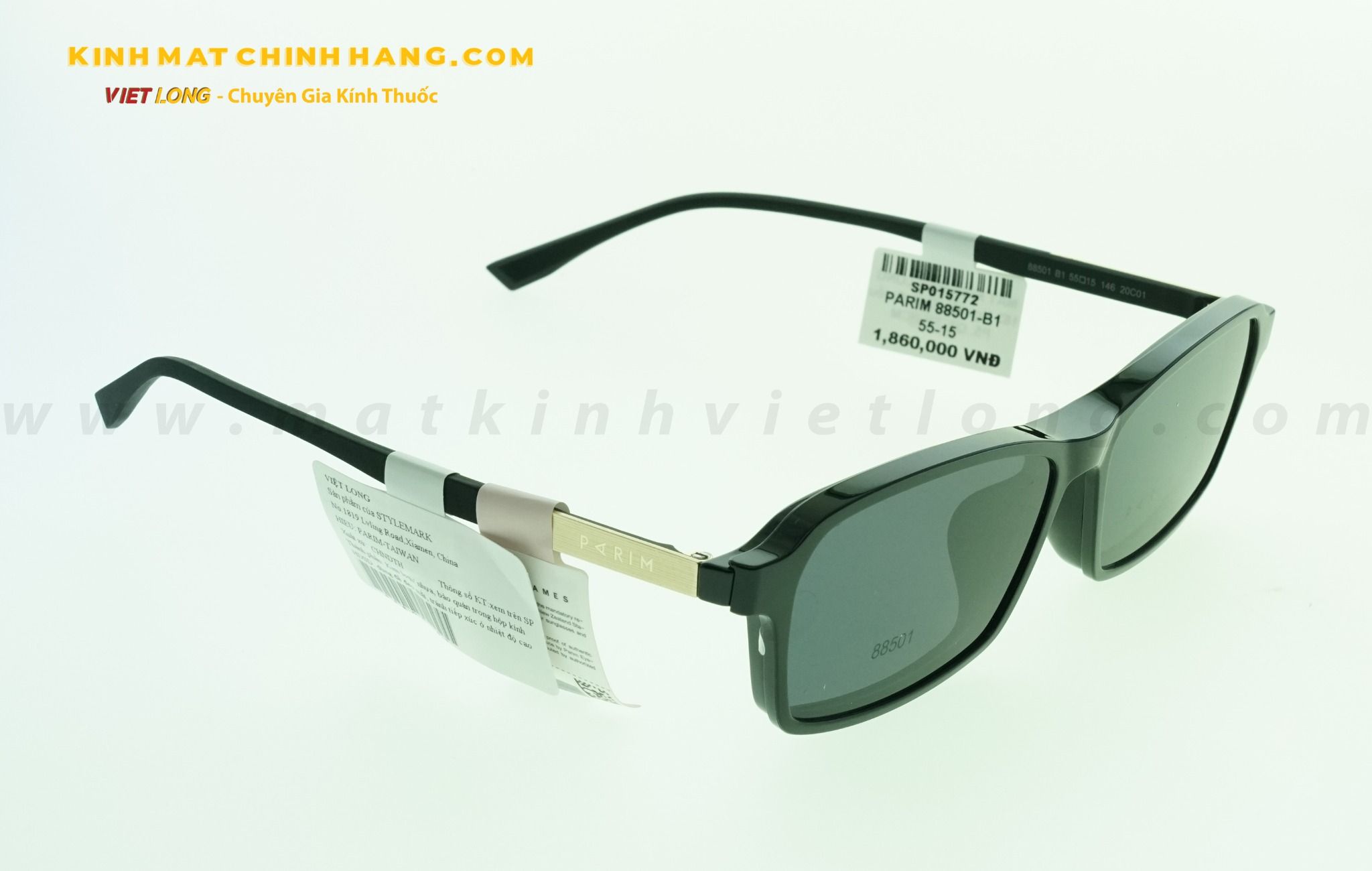 GỌNG KÍNH CLIP PARIM 88501-B1 55-15