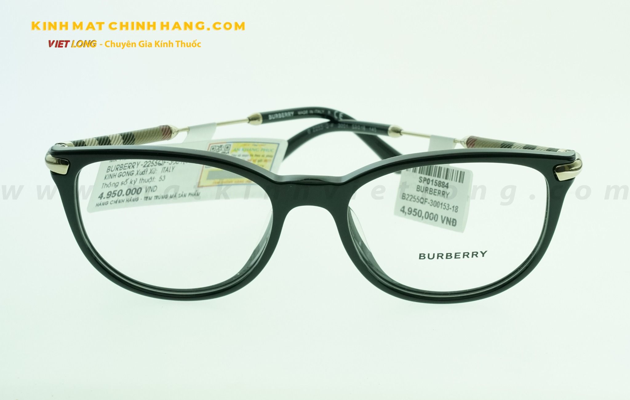 GỌNG KÍNH BURBERRY B2255QF-300153-18