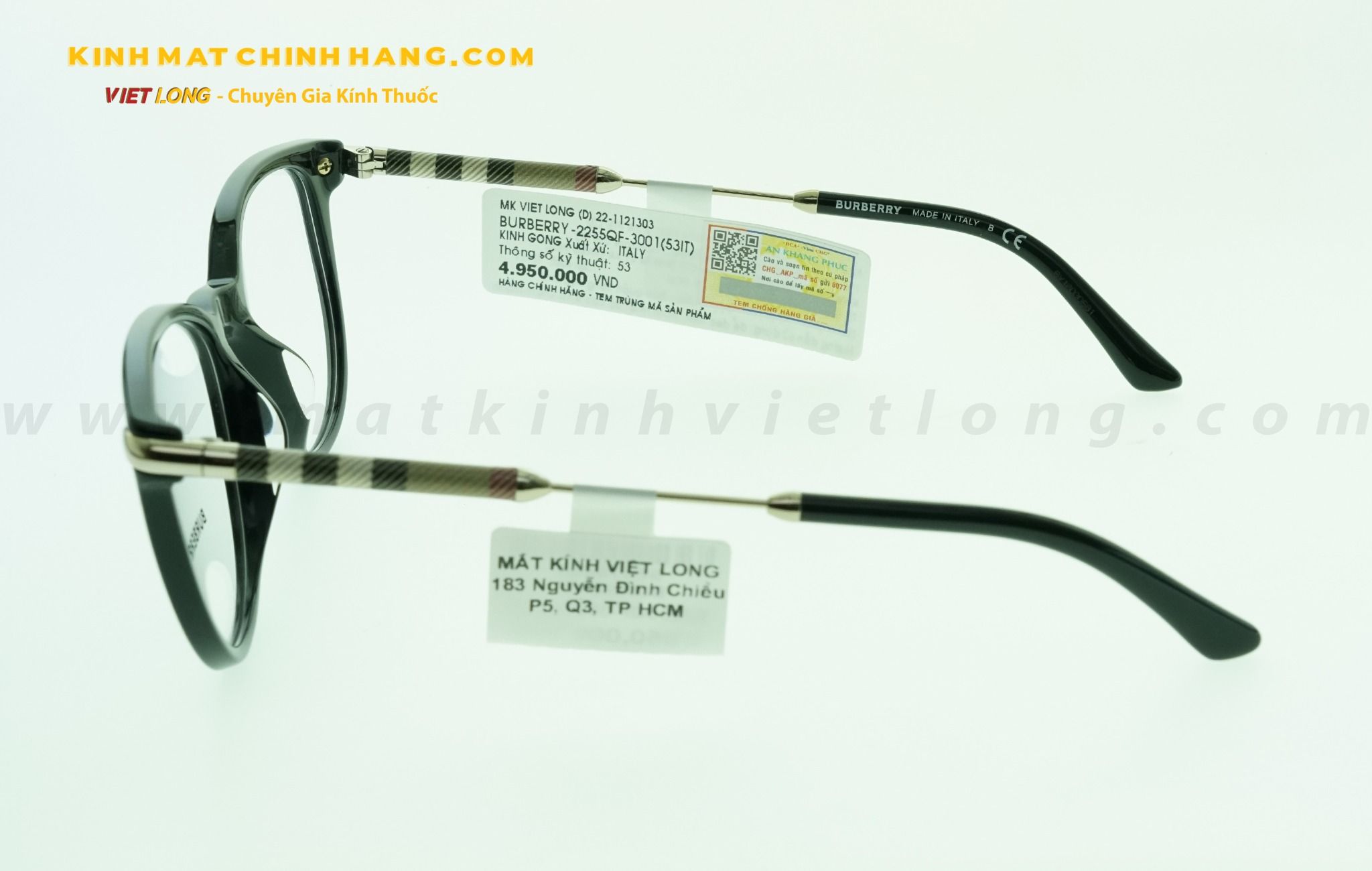 GỌNG KÍNH BURBERRY B2255QF-300153-18