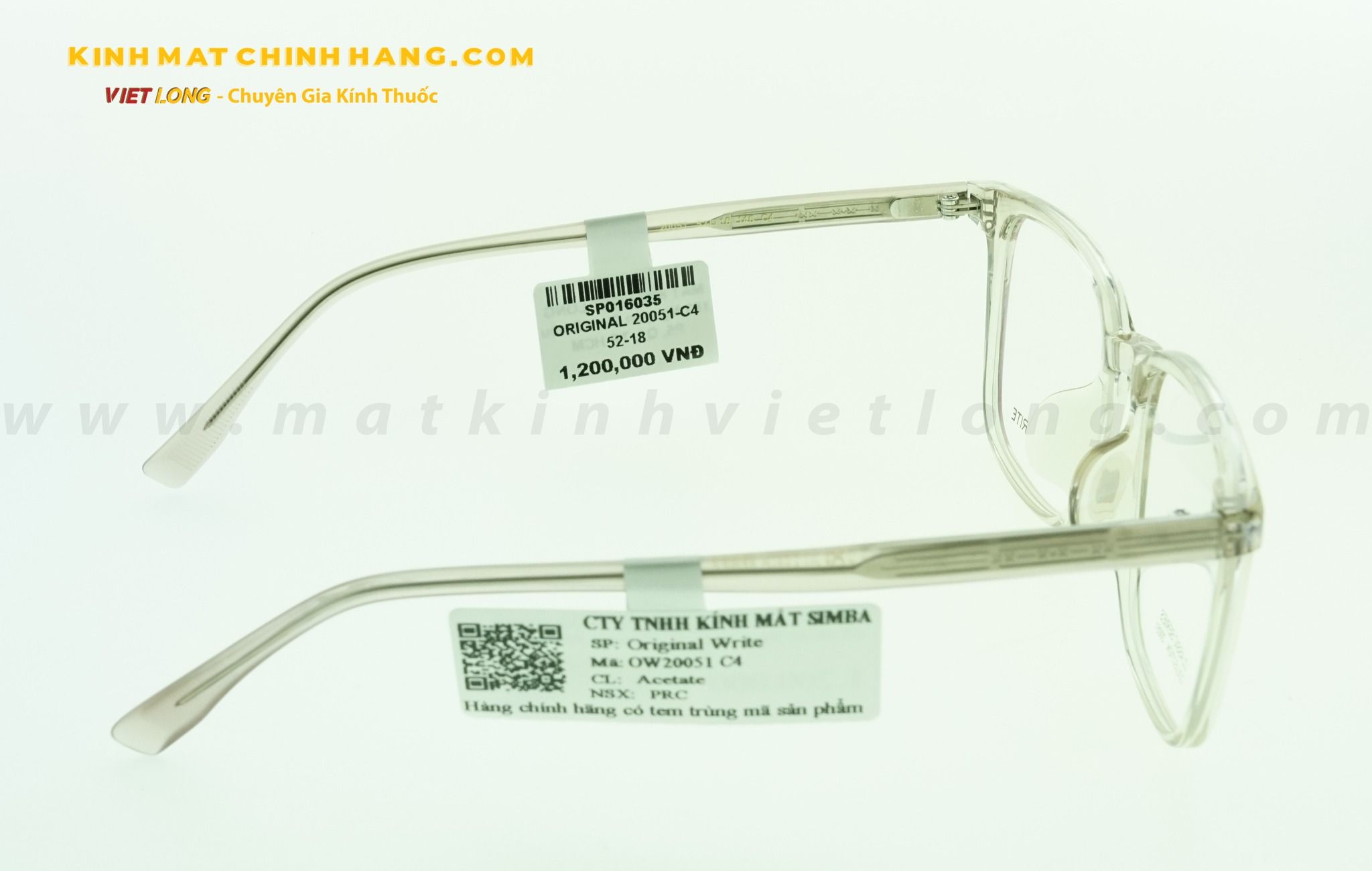 GỌNG KÍNH ORIGINAL 20051-C4 52-18