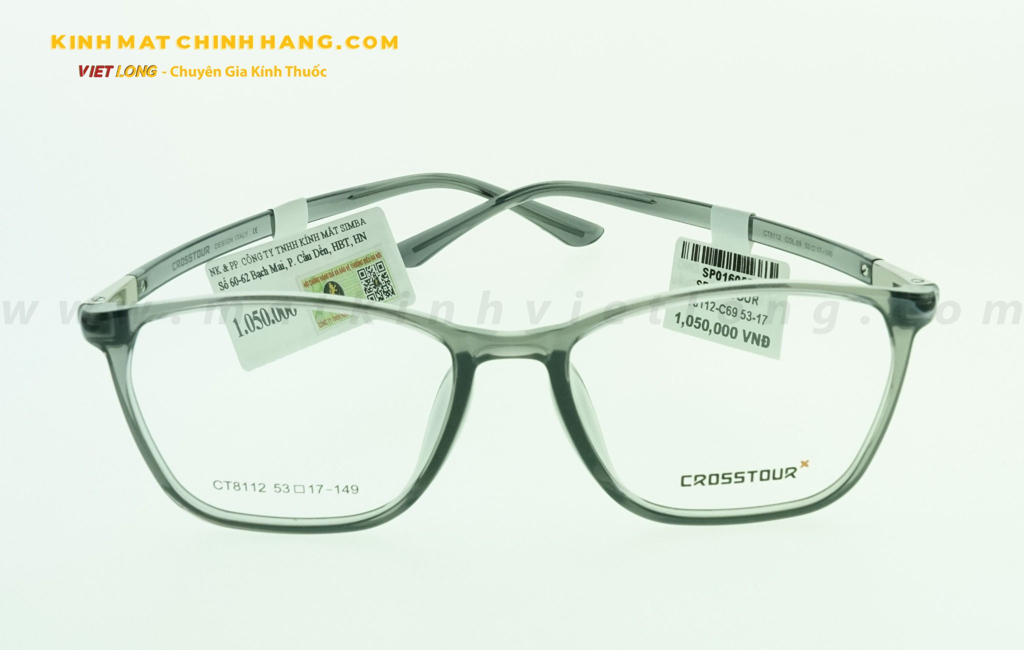 GỌNG KÍNH CROSSTOUR CT8112-C69 53-17