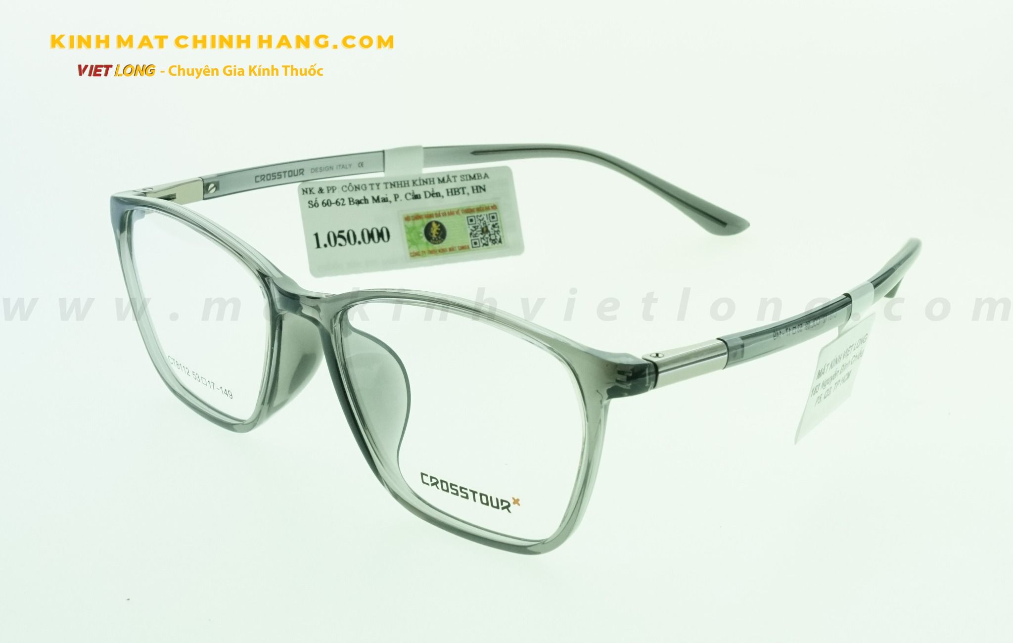 GỌNG KÍNH CROSSTOUR CT8112-C69 53-17