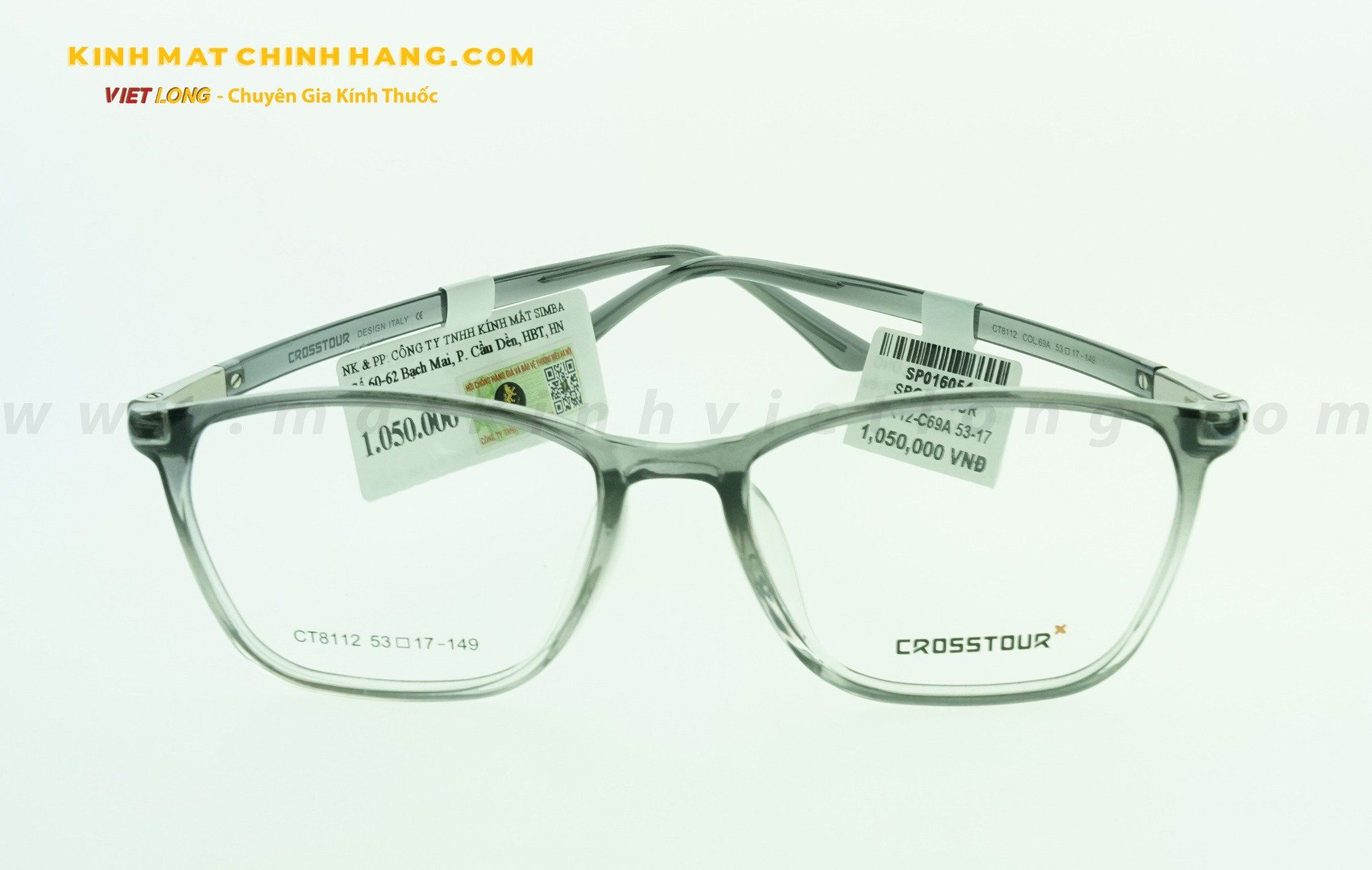 GỌNG KÍNH CROSSTOUR CT8112-C69A 53-17