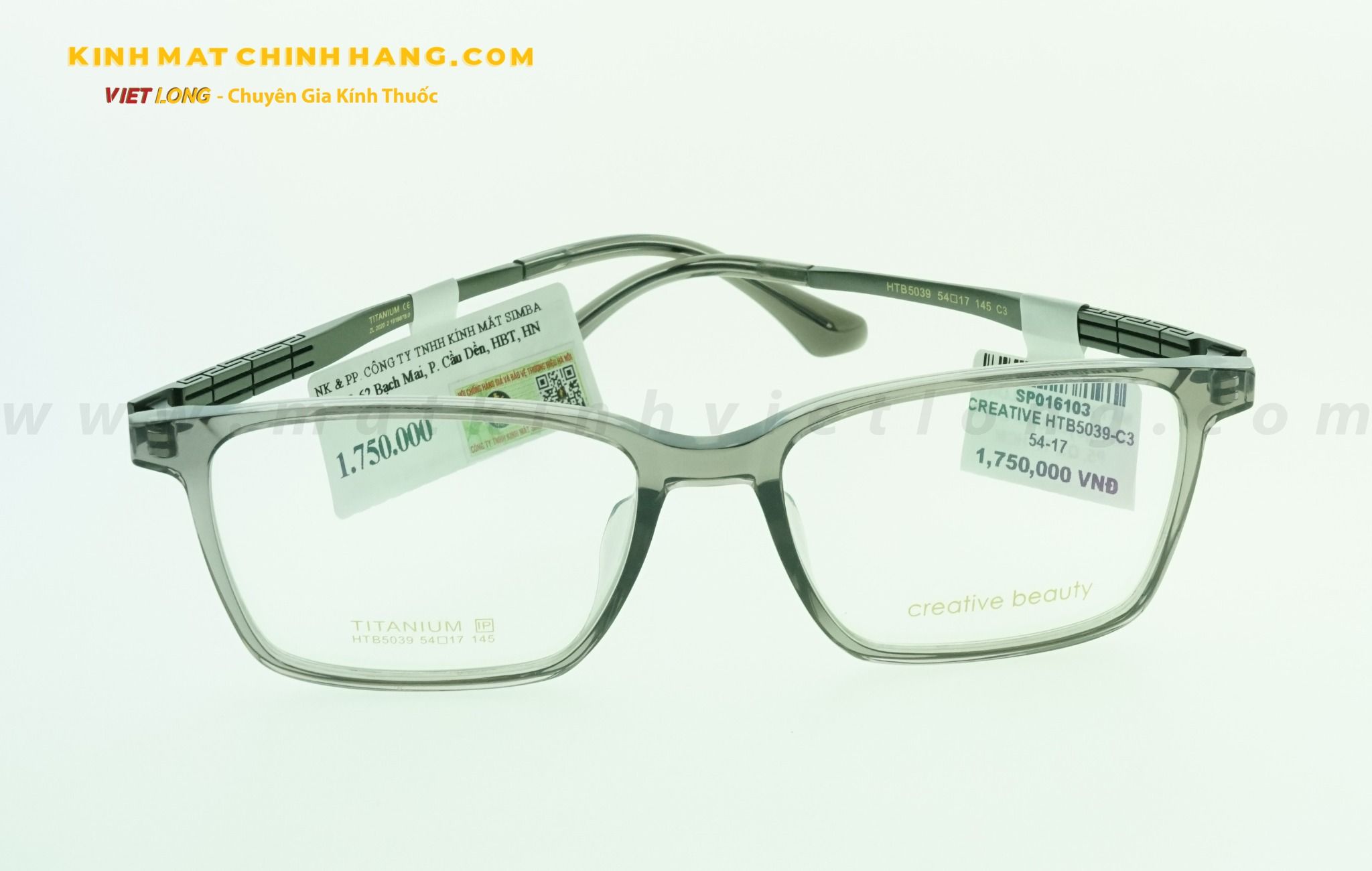  GỌNG KÍNH CREATIVE HTB5039-C3 54-17 