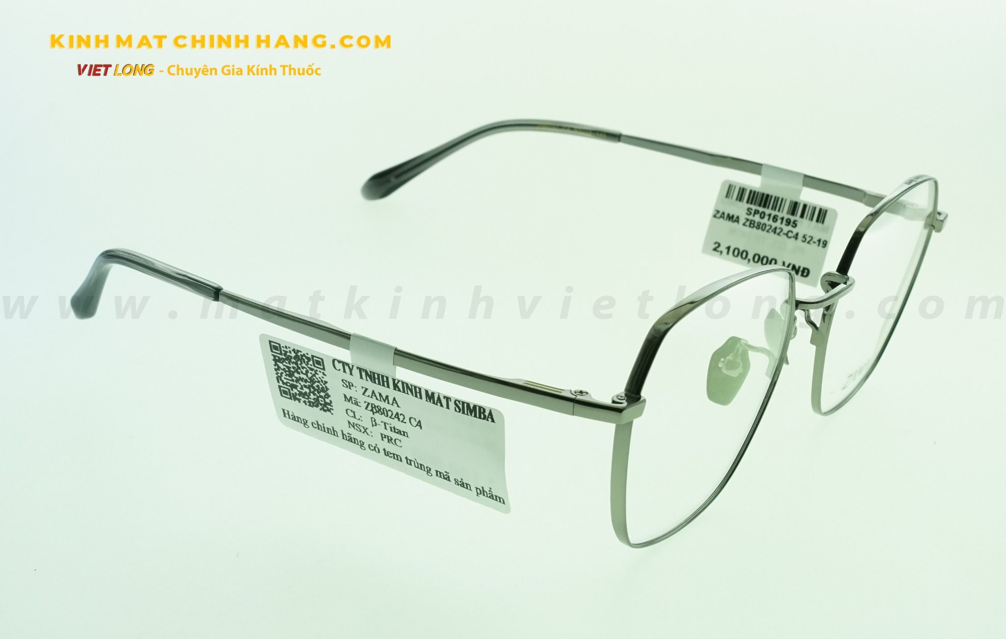 GỌNG KÍNH ZAMA ZB80242-C4 52-19