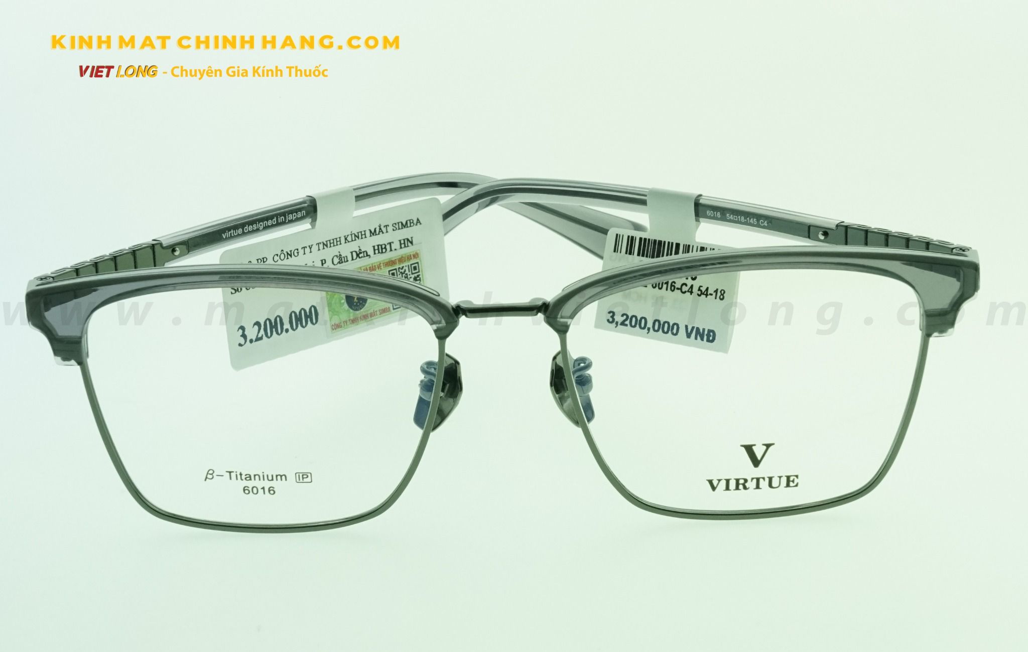  GỌNG KÍNH VIRTUE 6016-C4 54-18 