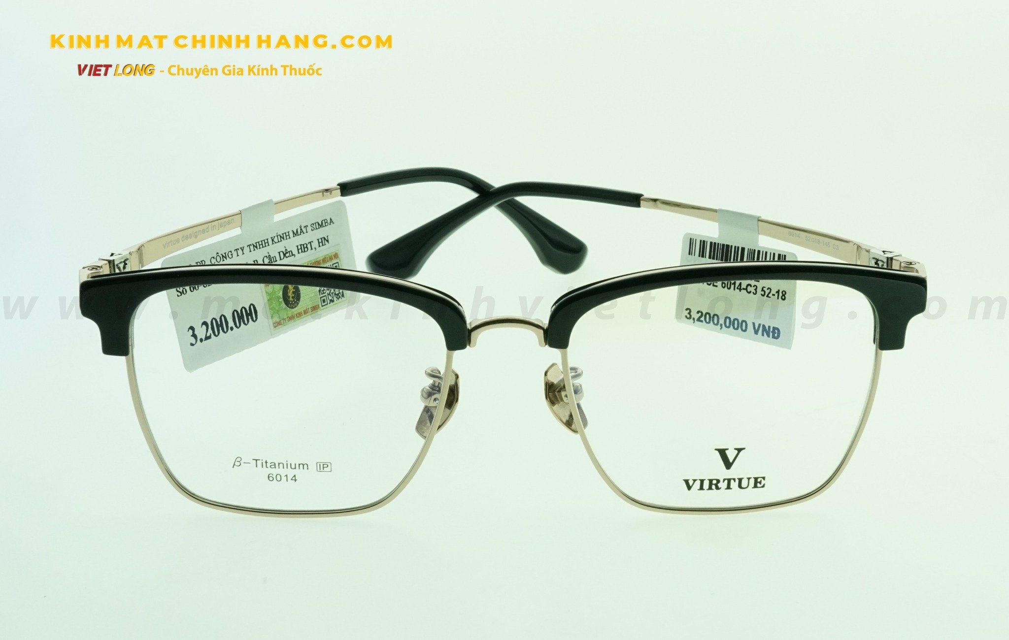 GỌNG KÍNH VIRTUE 6014-C3 52-18