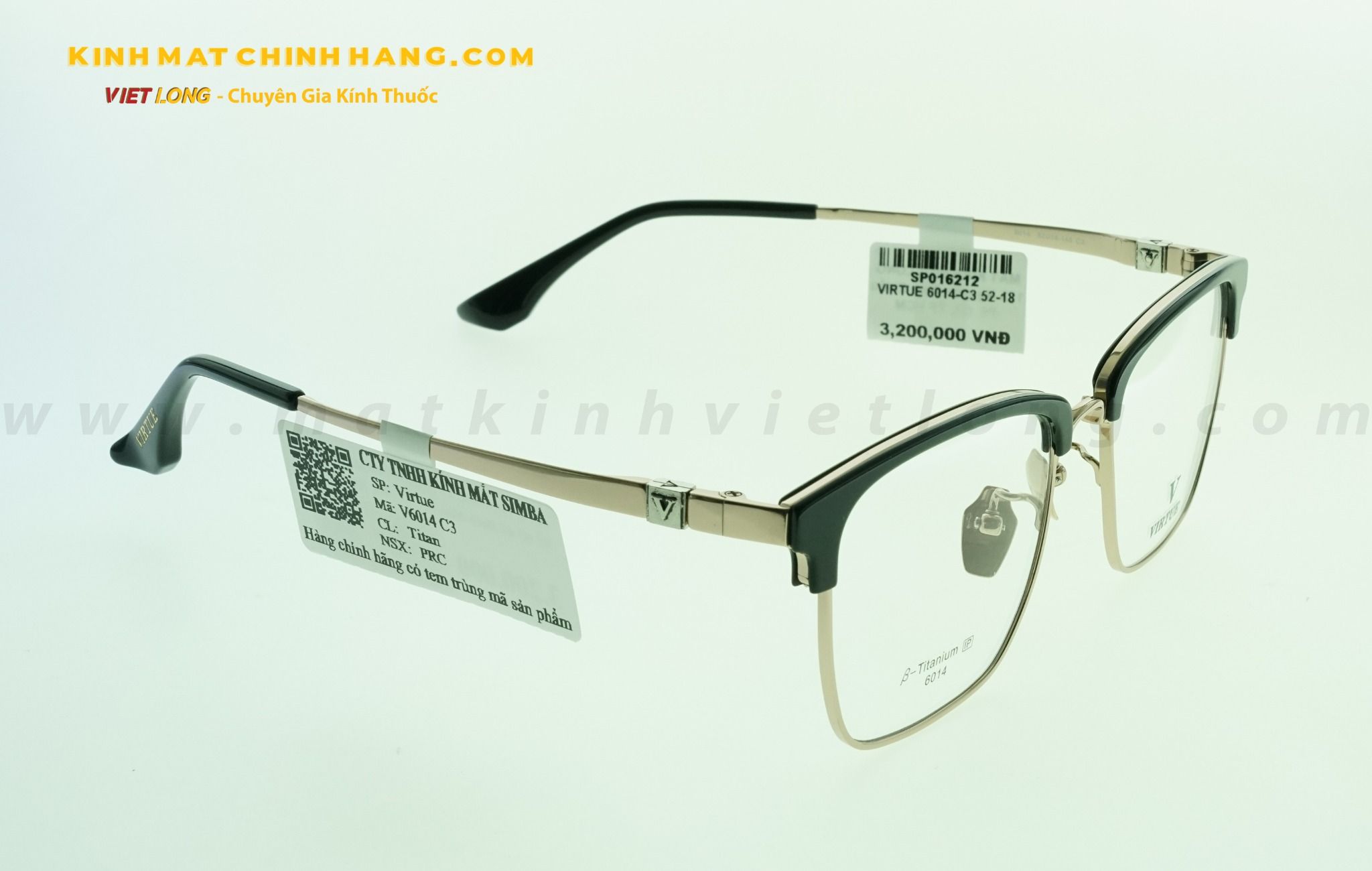 GỌNG KÍNH VIRTUE 6014-C3 52-18
