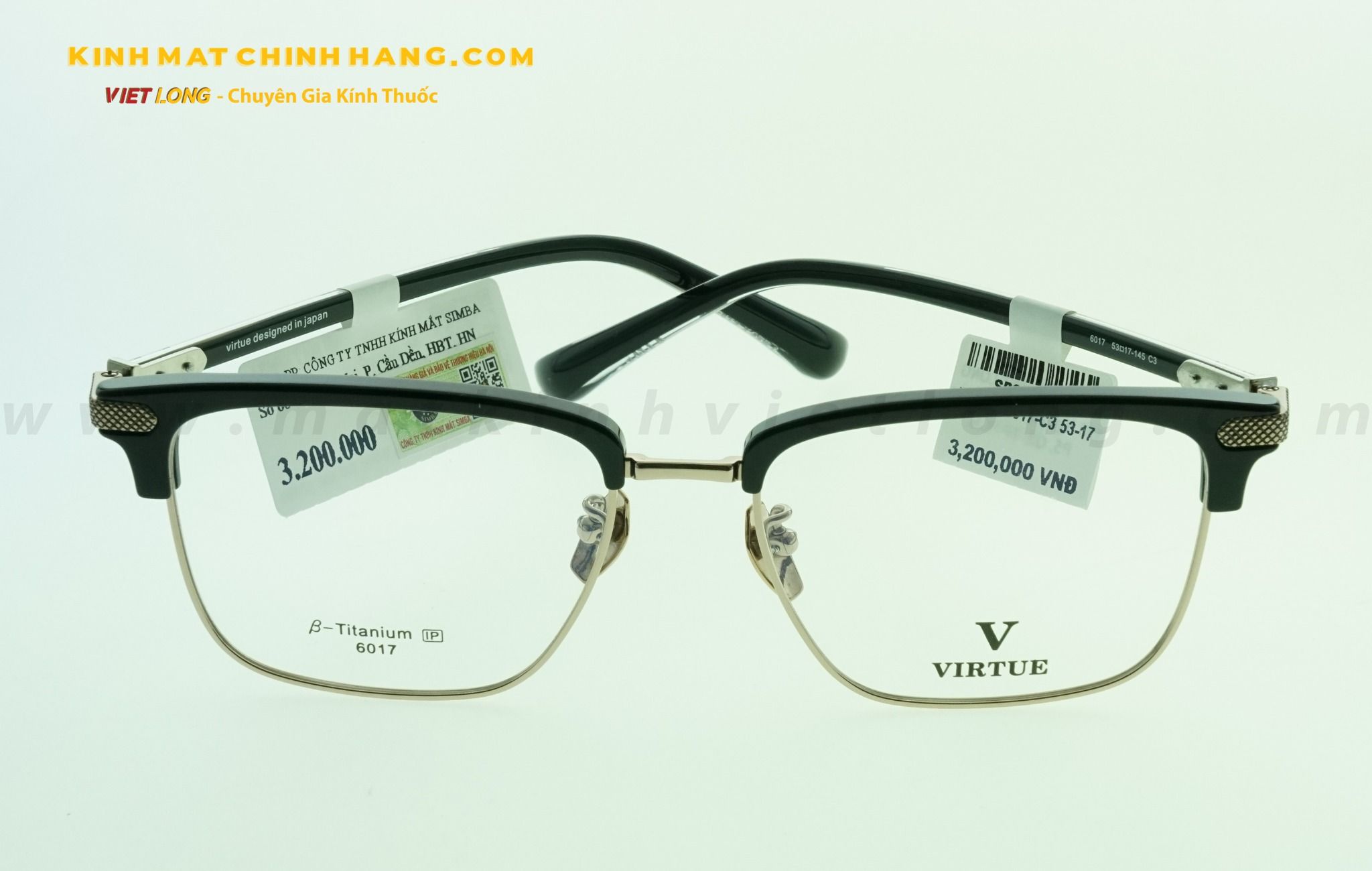 GỌNG KÍNH VIRTUE 6017-C3 53-17
