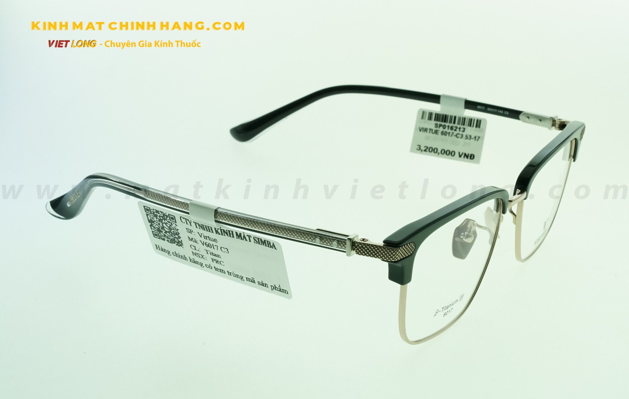 GỌNG KÍNH VIRTUE 6017-C3 53-17
