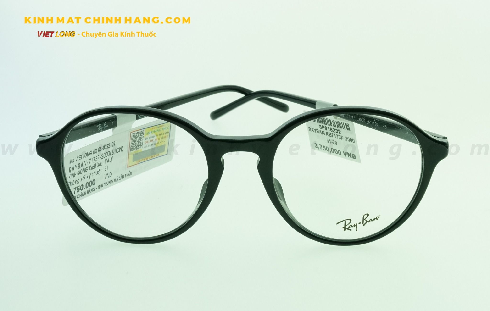 GỌNG KÍNH RAYBAN RB7173F-2000 51-20